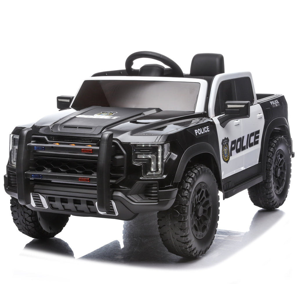 Premium 12V Kids Ride-On Car With Double Doors & Dual Control - Black & White
