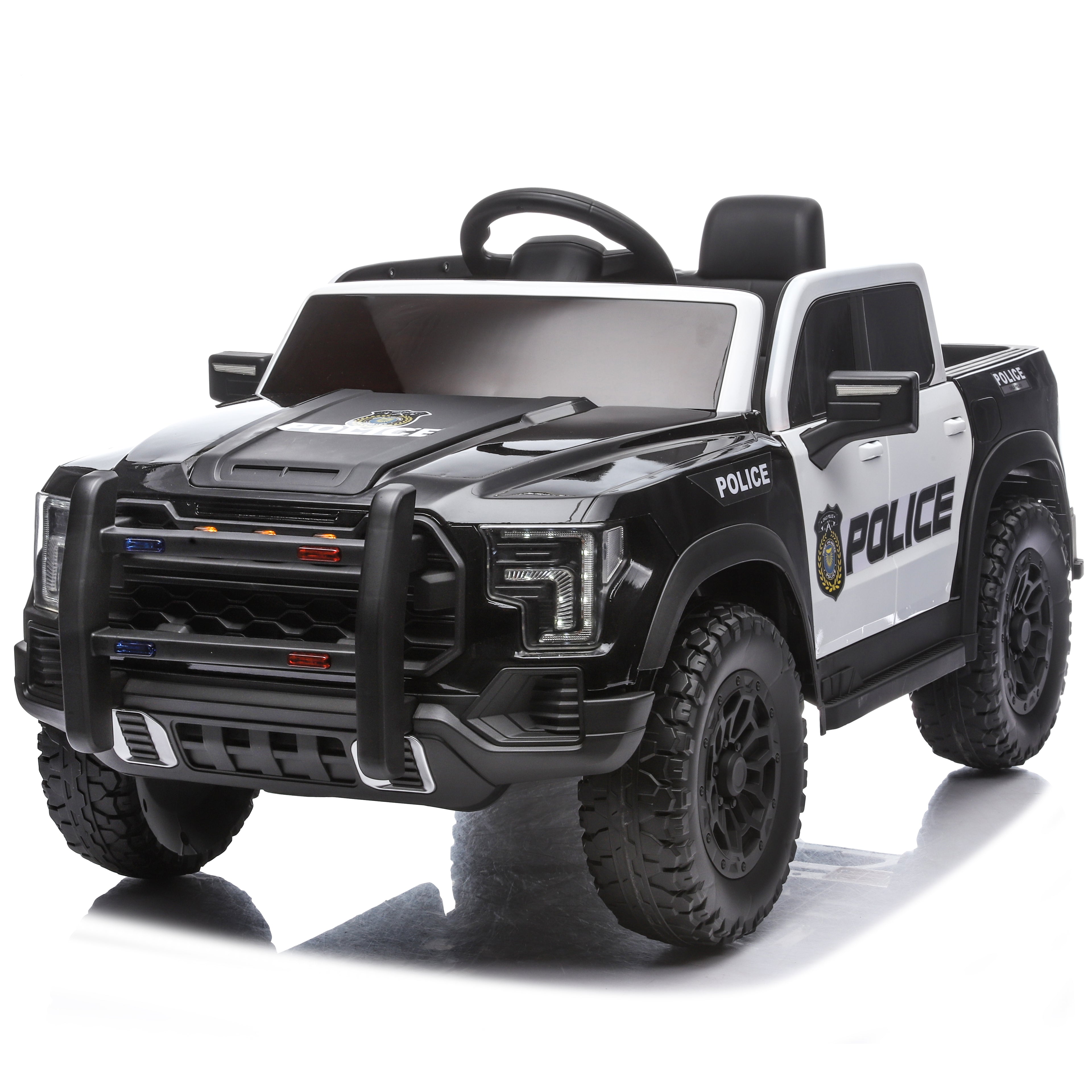 Premium 12V Kids Ride-On Car With Double Doors & Dual Control - Black & White